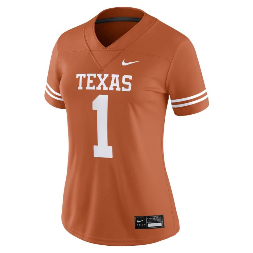 NCAA Nike #1 Texas Texas Longhorns Game Jersey