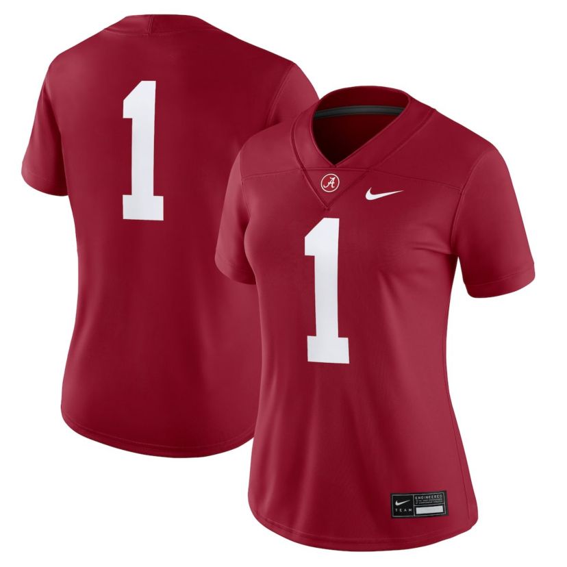 Alabama Crimson Tide NCAA Nike #1 Alabama Tide Game Jersey