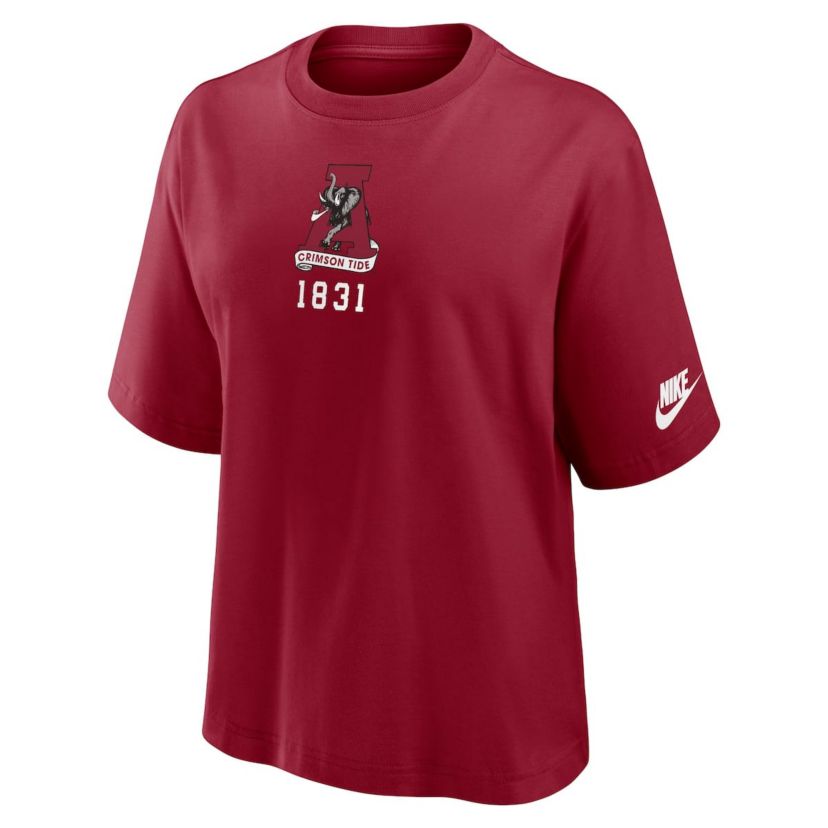 Alabama Crimson Tide NCAA Nike Alabama Tide Legacy Established Boxy T-Shirt