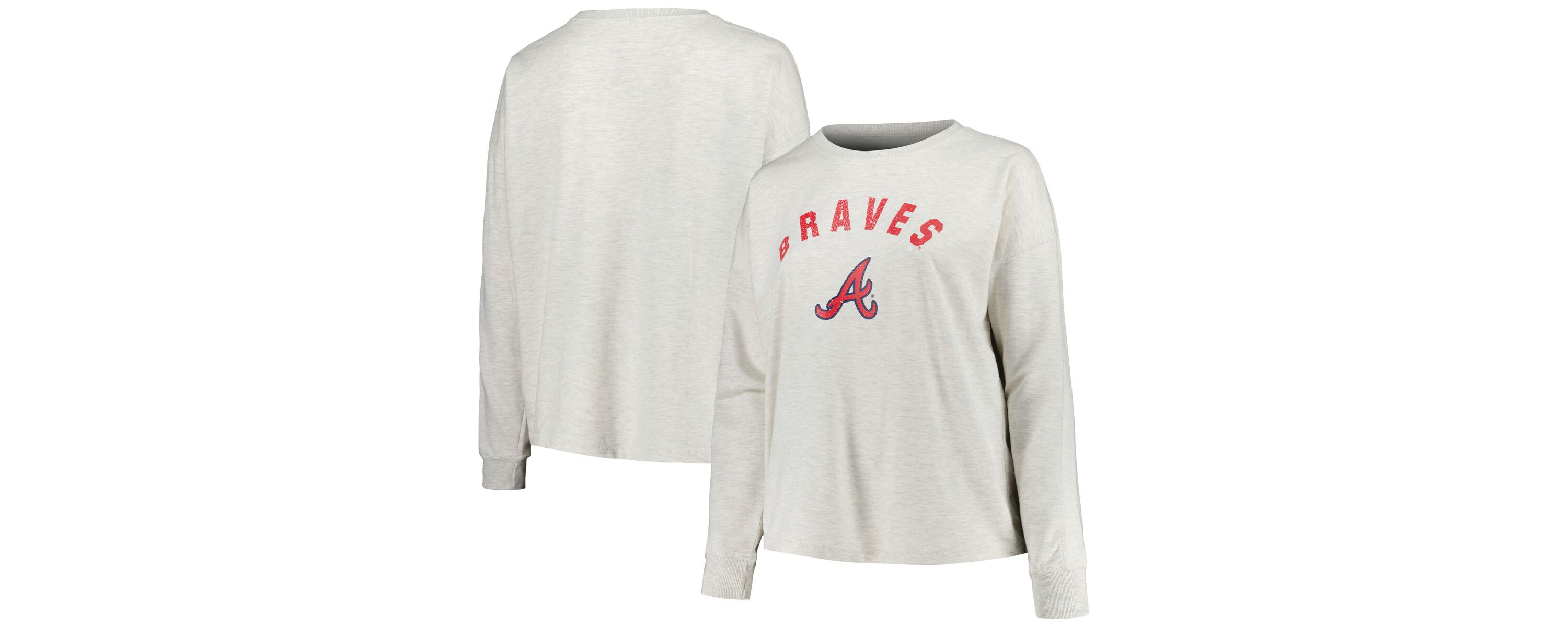 MLB Atlanta Braves Plus Size French Terry Pullover Sweatshirt