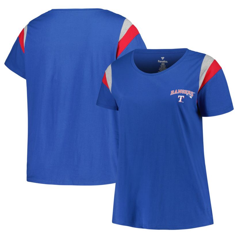 MLB Texas Rangers Plus Size Scoop Neck T-Shirt