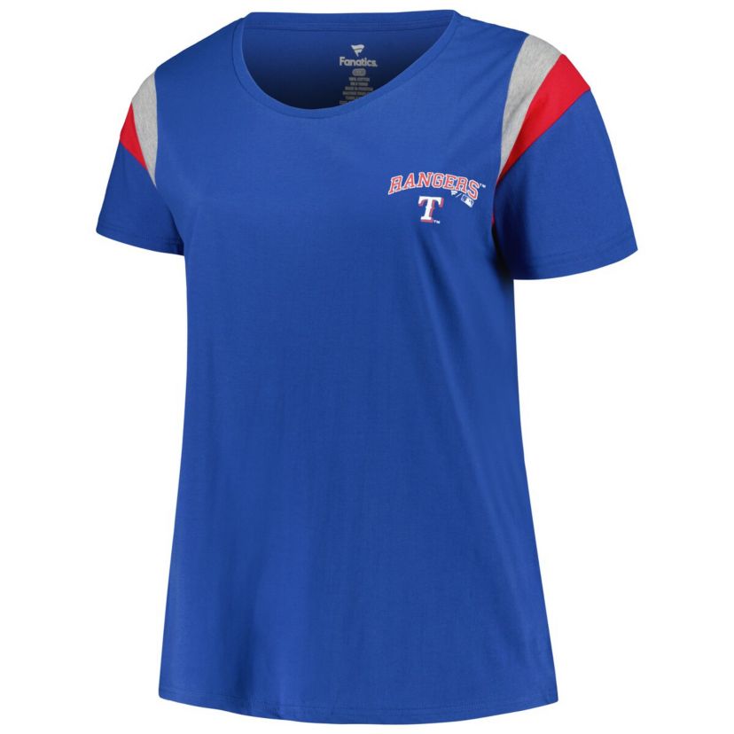 MLB Texas Rangers Plus Size Scoop Neck T-Shirt