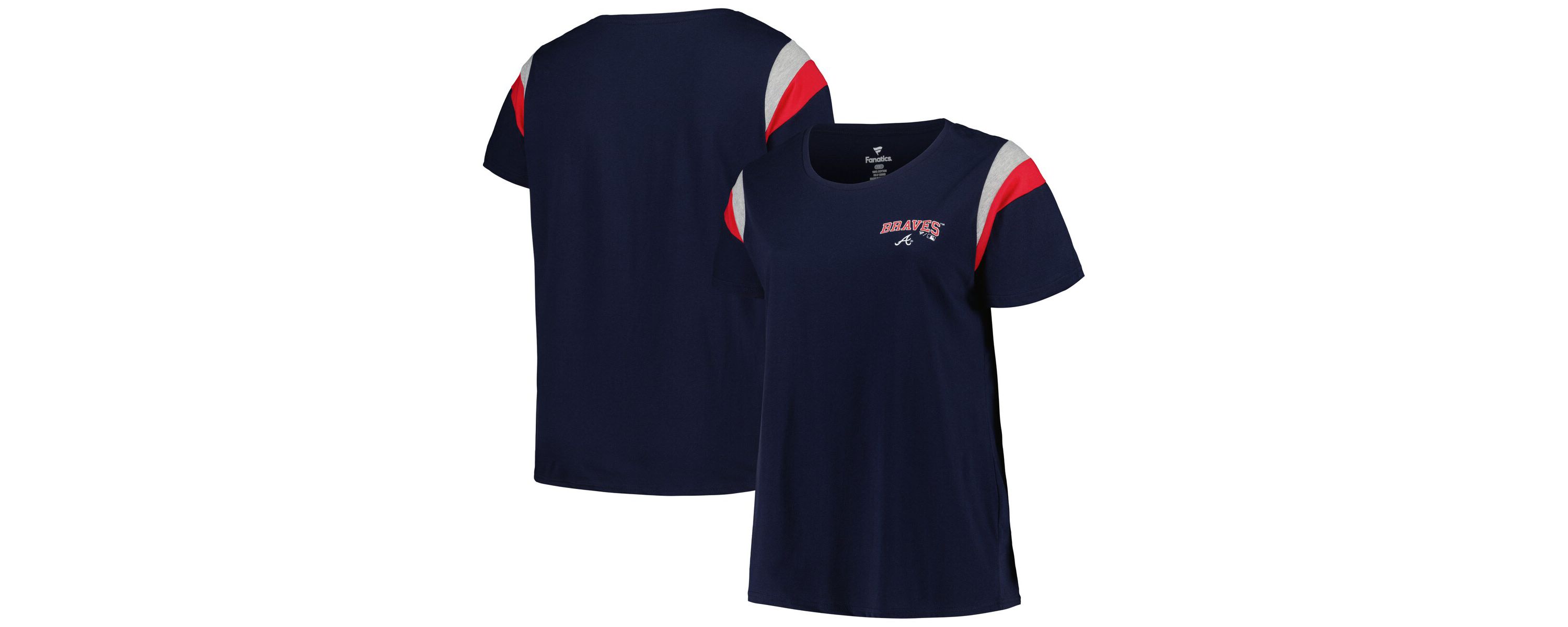 MLB Atlanta Braves Plus Size Scoop Neck T-Shirt