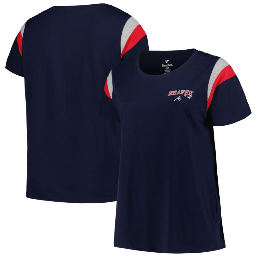 MLB Atlanta Braves Plus Size Scoop Neck T-Shirt