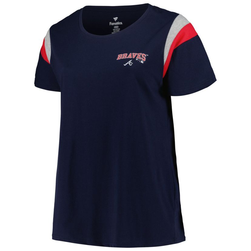 MLB Atlanta Braves Plus Size Scoop Neck T-Shirt