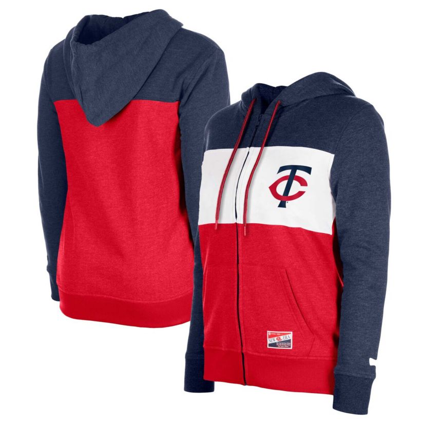 MLB Minnesota Twins Color Block Full-Zip Hoodie Jacket