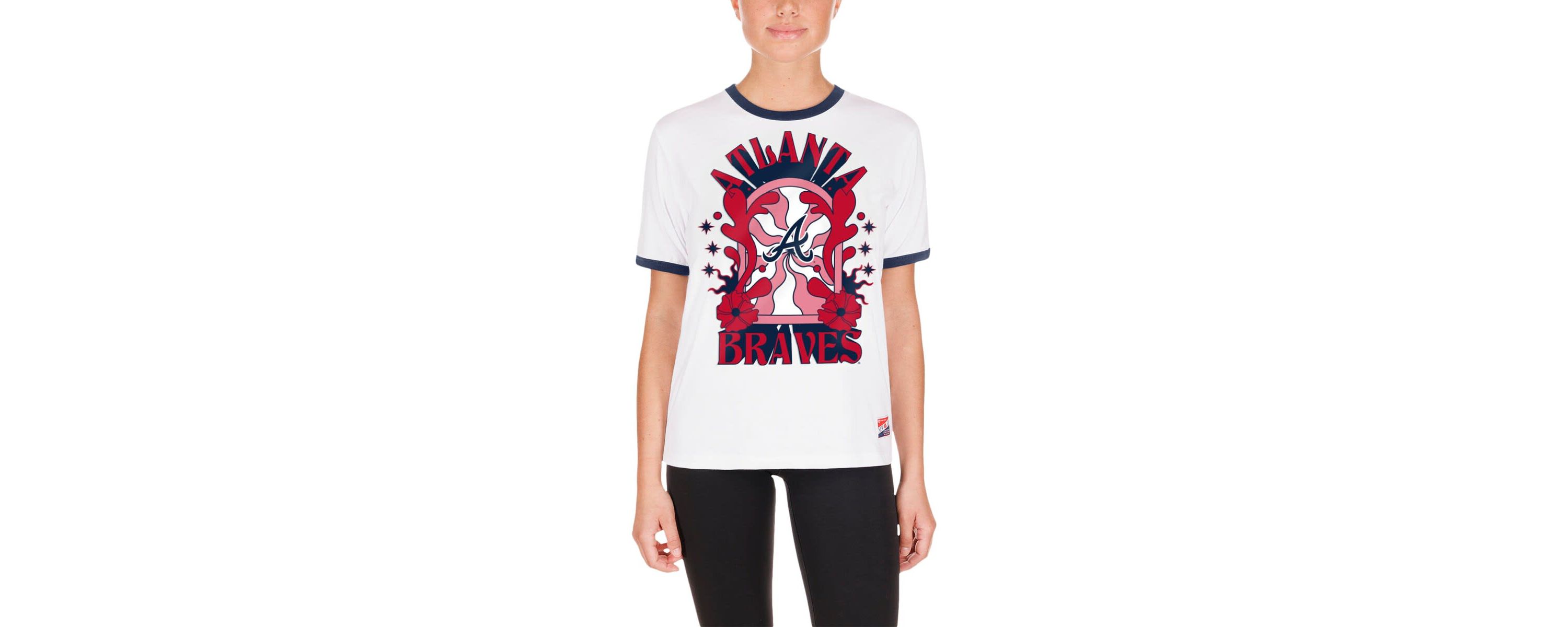MLB Atlanta Braves Oversized Ringer T-Shirt