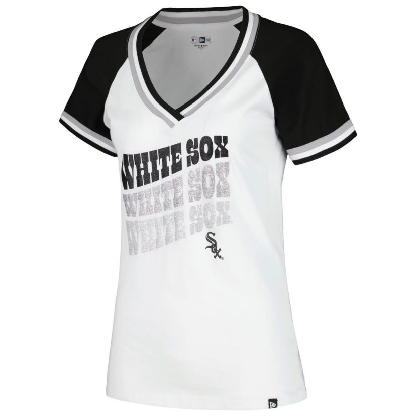 Chicago White Sox MLB Chicago Sox Jersey Double Binding Raglan V-Neck T-Shirt