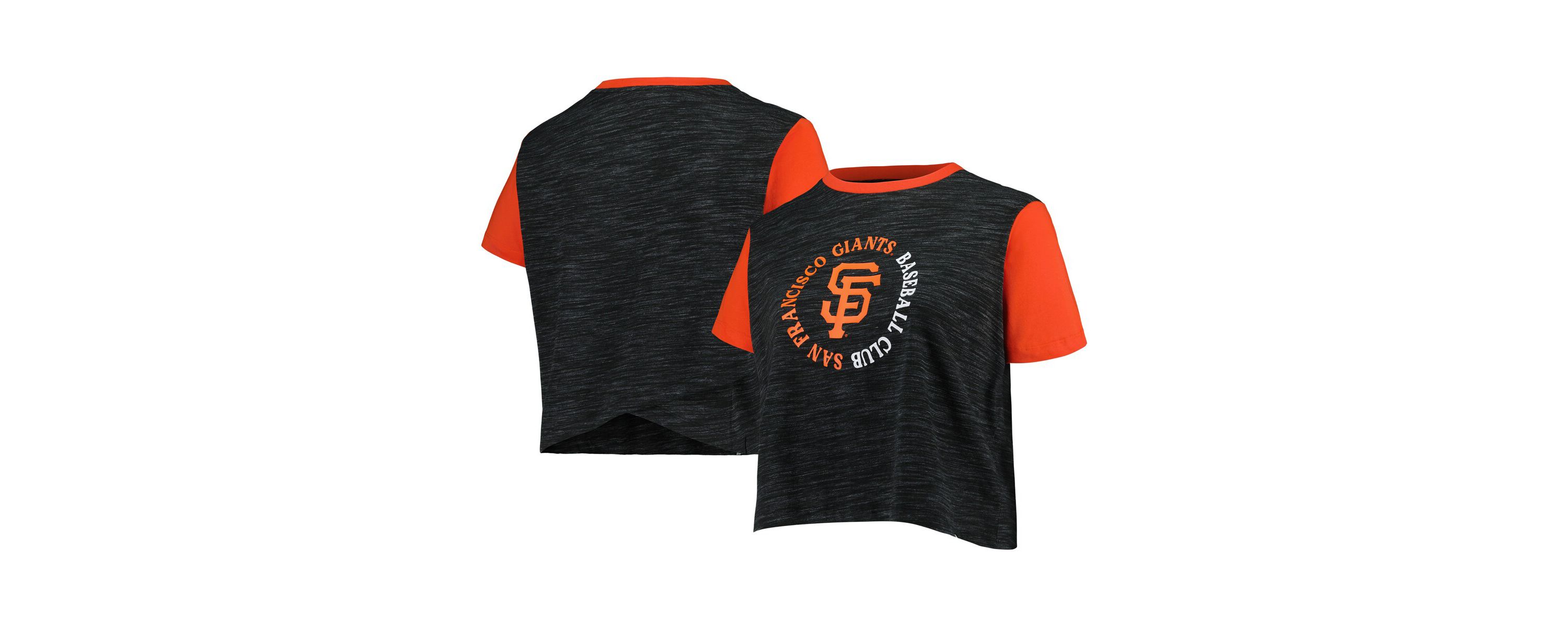 MLB San Francisco Giants Plus Size Crossover Back Cropped T-Shirt