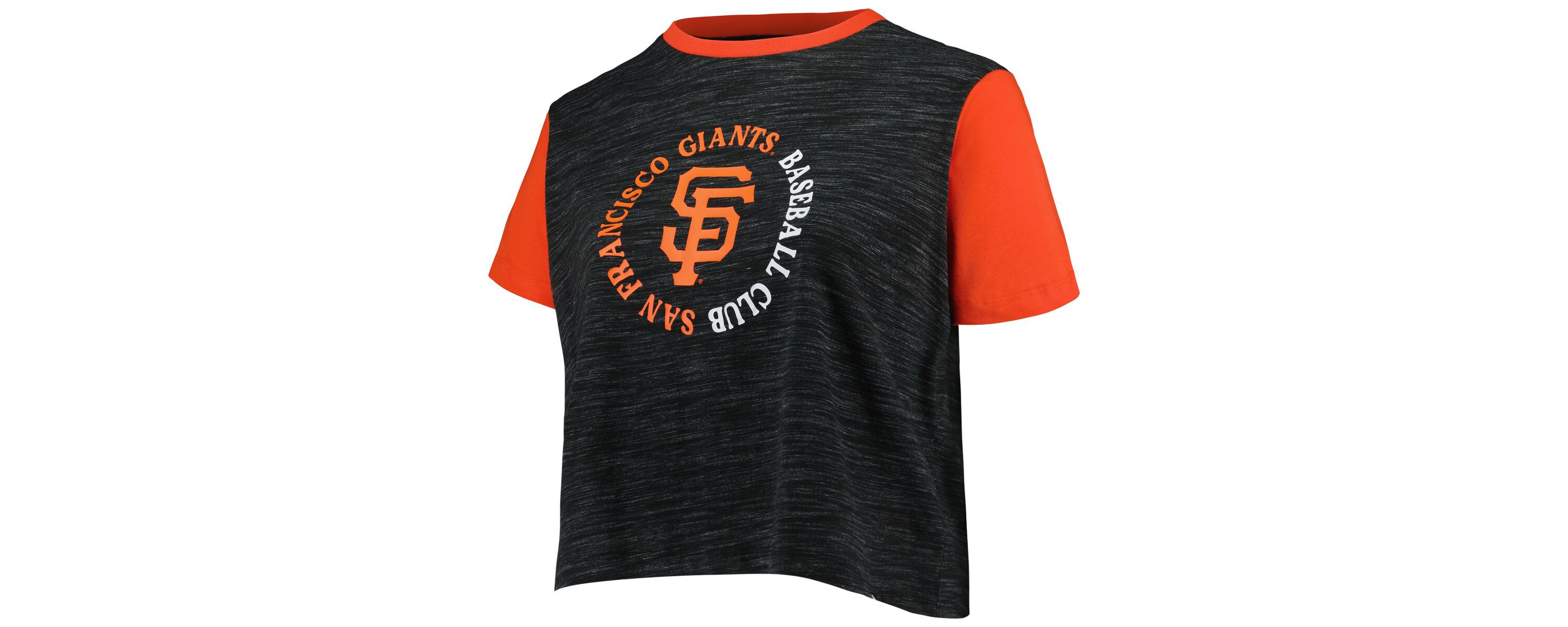 MLB San Francisco Giants Plus Size Crossover Back Cropped T-Shirt