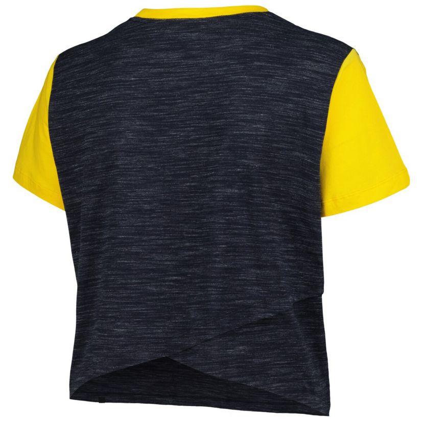 MLB Milwaukee Brewers Plus Size Crossover Back Cropped T-Shirt