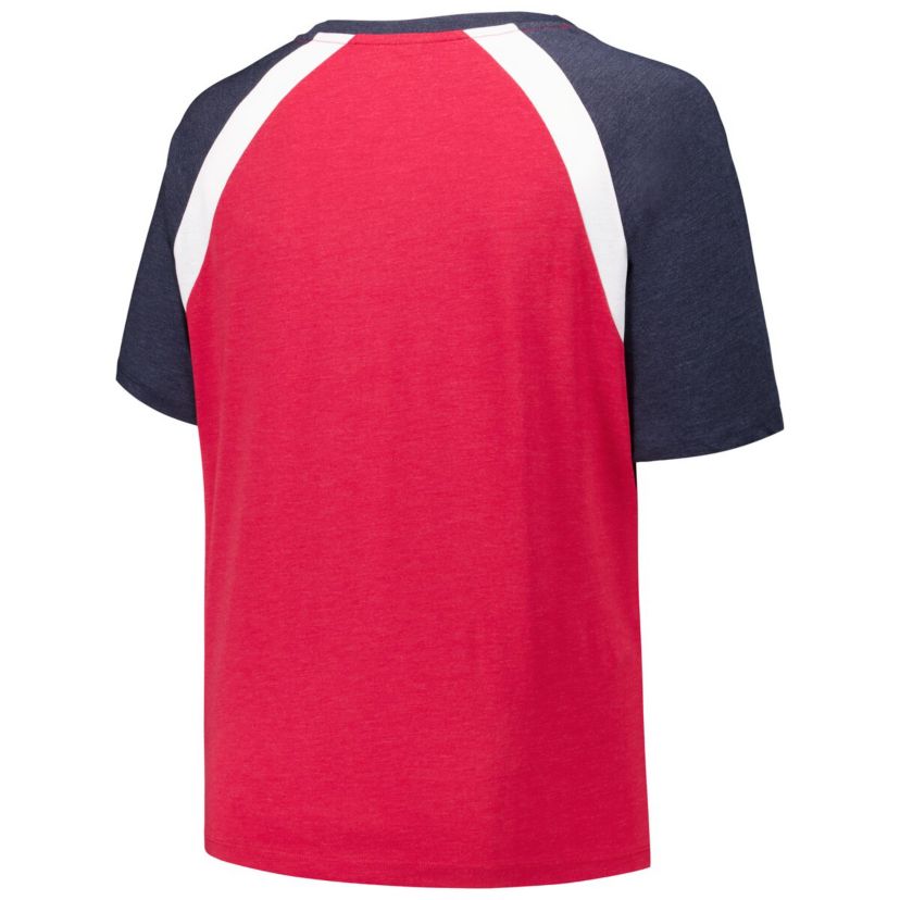 MLB Atlanta Braves Plus Size Raglan V-Neck T-Shirt
