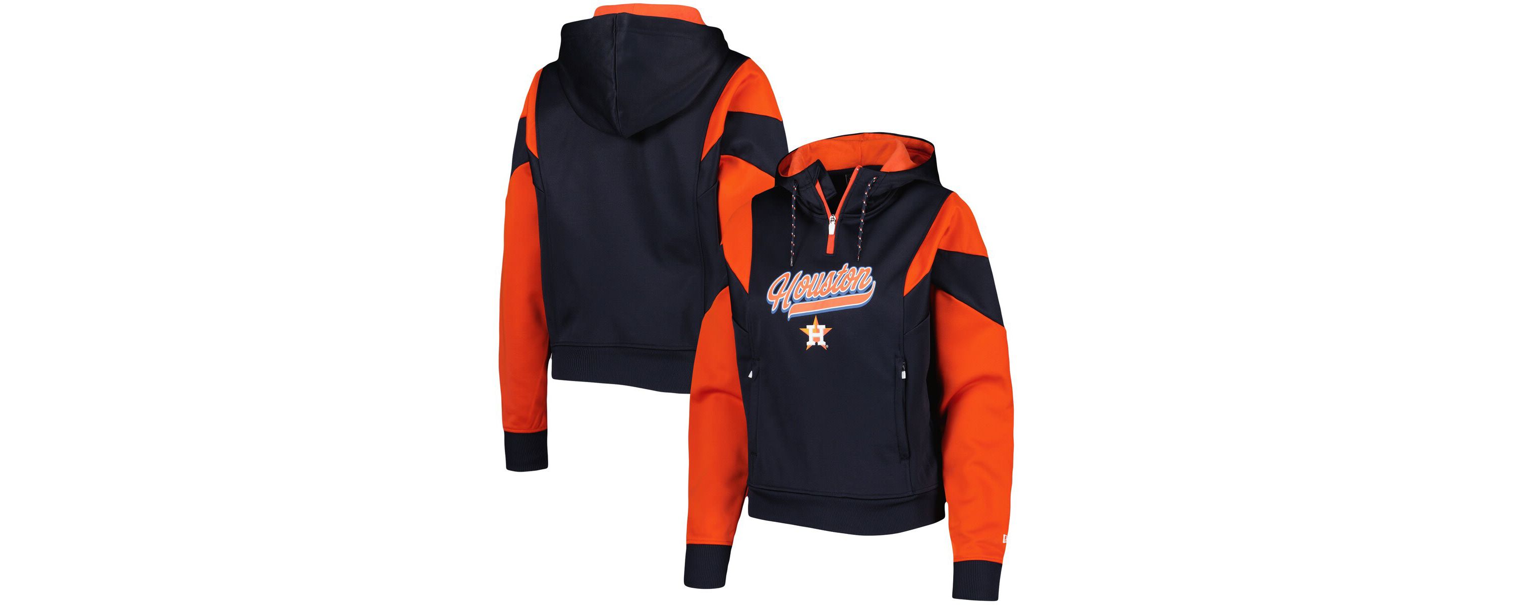 MLB Houston Astros Color Block Fleece Quarter-Zip Hoodie