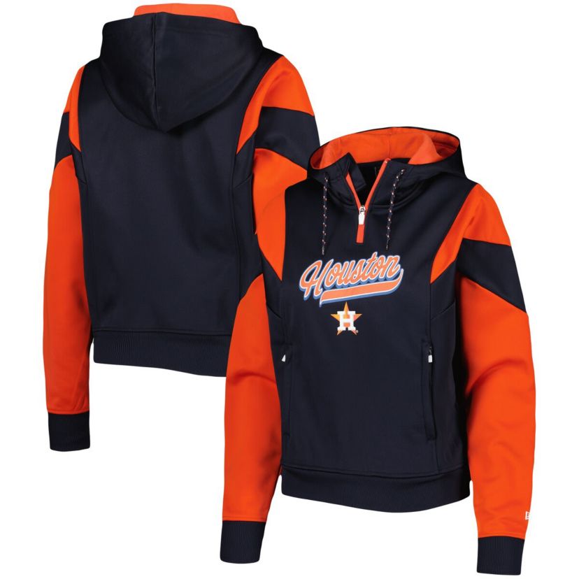 MLB Houston Astros Color Block Fleece Quarter-Zip Hoodie