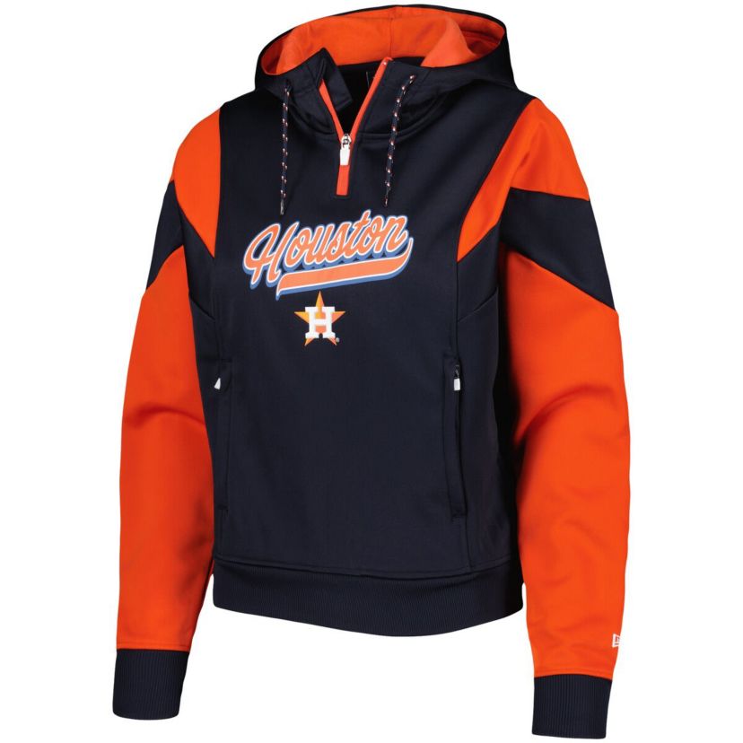 MLB Houston Astros Color Block Fleece Quarter-Zip Hoodie