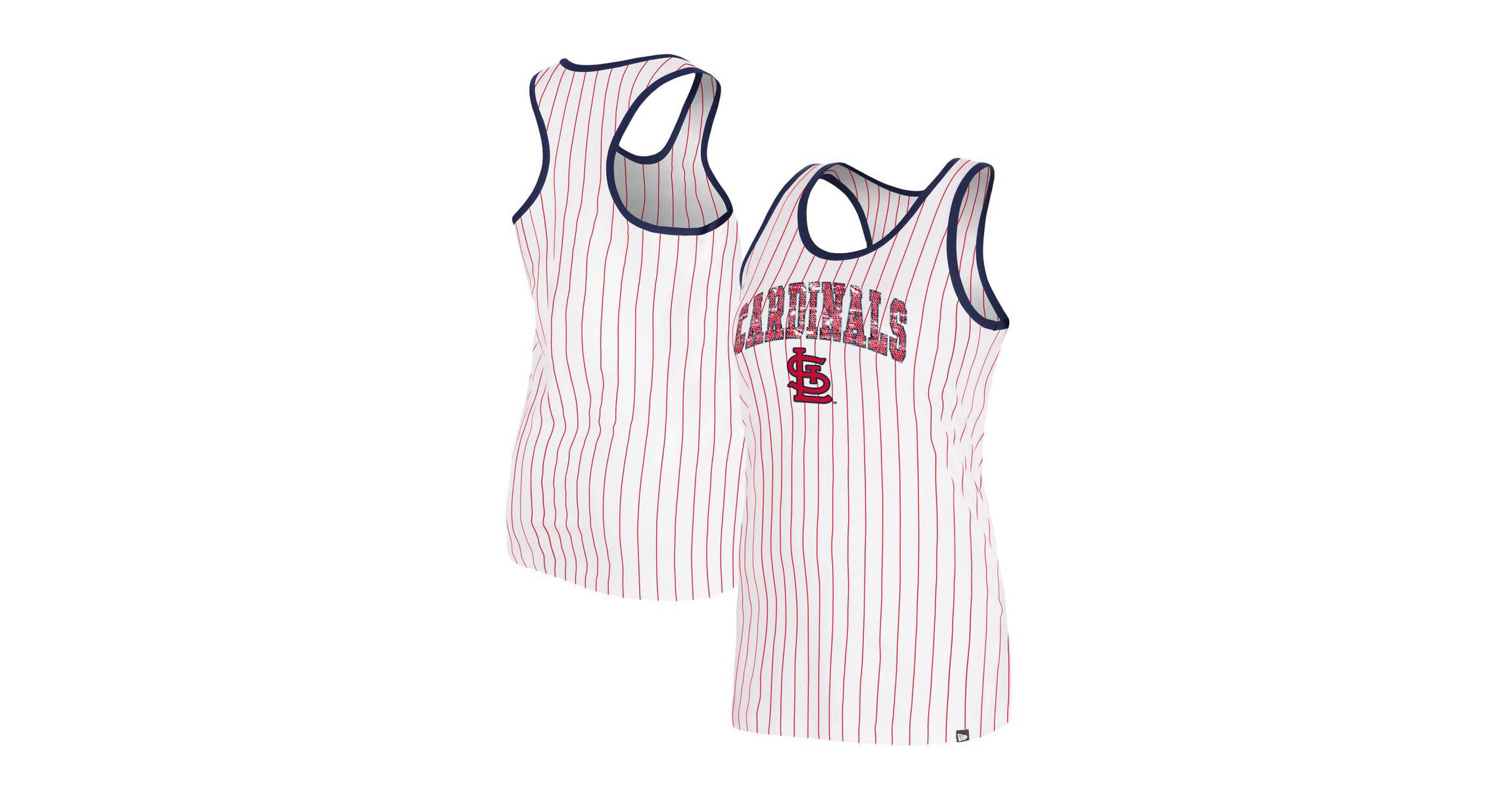 MLB St. Louis Cardinals Sequin Pinstripe Racerback Tank Top