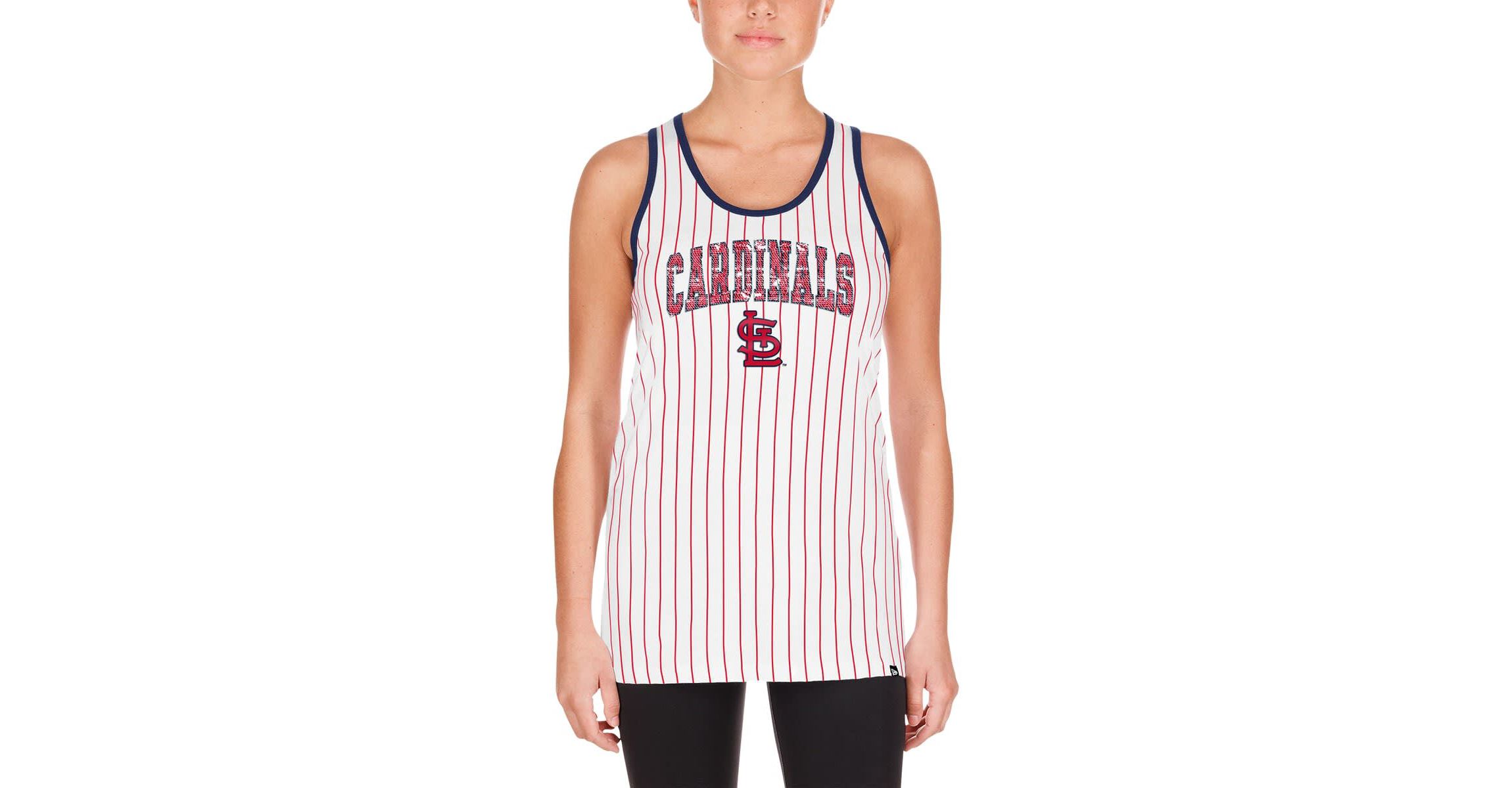 MLB St. Louis Cardinals Sequin Pinstripe Racerback Tank Top