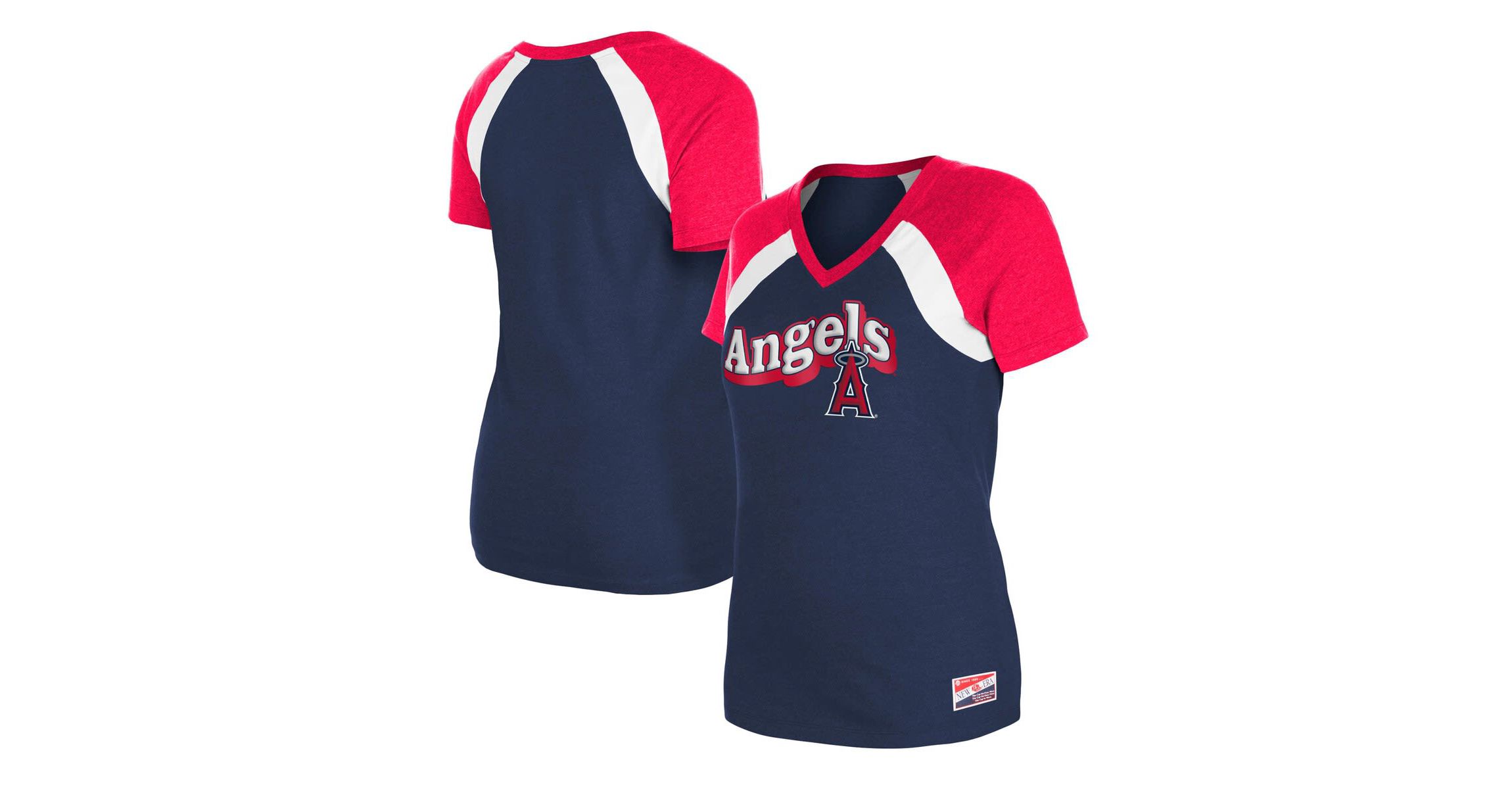 MLB Los Angeles Angels ed Raglan V-Neck T-Shirt