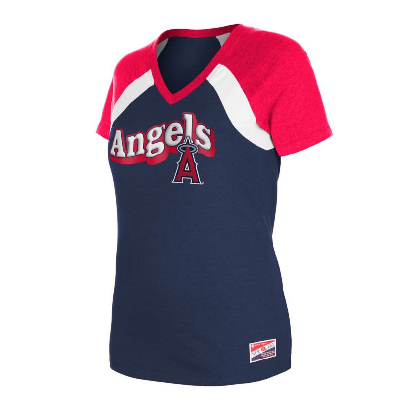 MLB Los Angeles Angels ed Raglan V-Neck T-Shirt