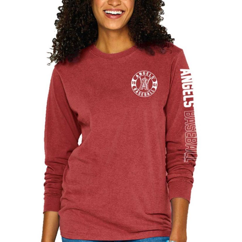 MLB Los Angeles Angels Pigment-Dyed Long Sleeve T-Shirt