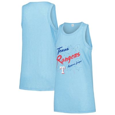 Soft as a Grape MLB Light Texas Rangers Gauze High Neck Tank Top