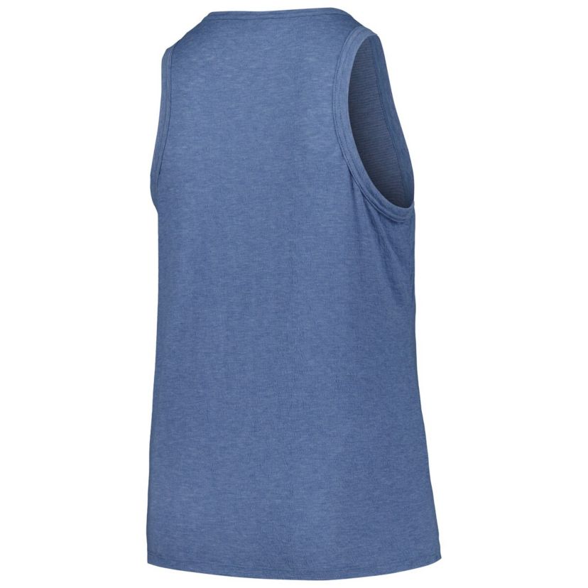 MLB Cleveland Guardians Plus Size Curvy High Neck Tri-Blend Tank Top