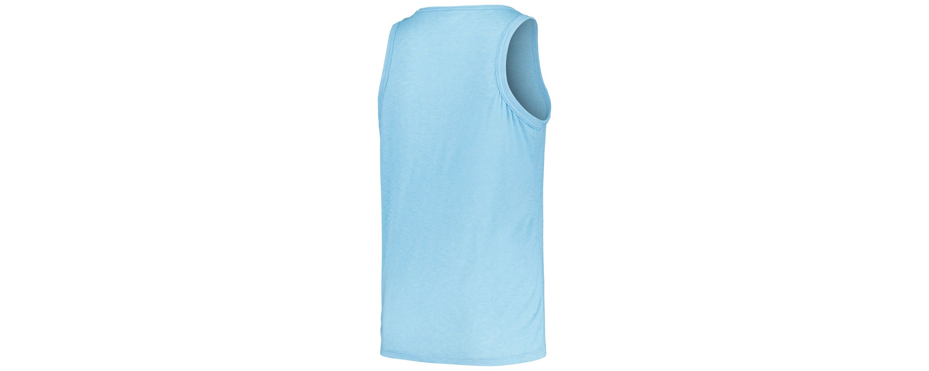 MLB Light Los Angeles Dodgers Plus Size Curvy High Neck Tri-Blend Tank Top