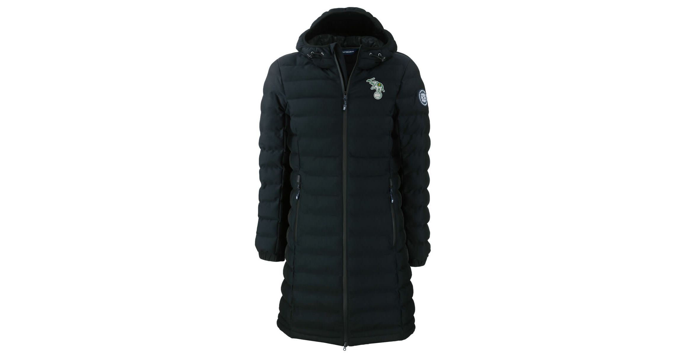 Oakland Athletics MLB Athletics Cooperstown Collection Mission Ridge Repreve Eco Insulated Long Full-Zip Puffer Jacket