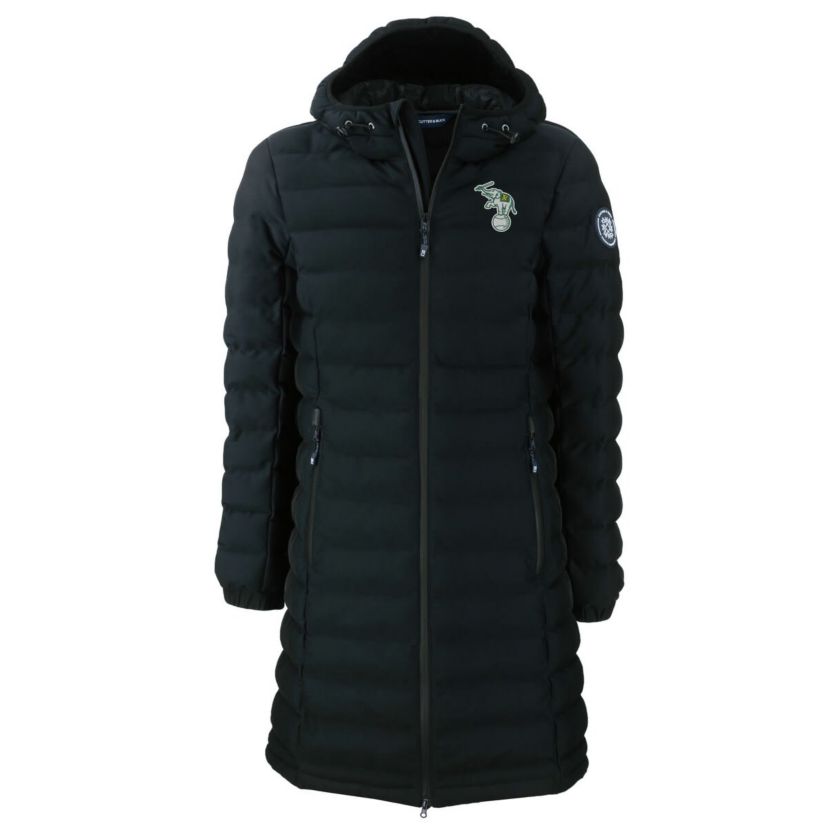 Oakland Athletics MLB Athletics Cooperstown Collection Mission Ridge Repreve Eco Insulated Long Full-Zip Puffer Jacket