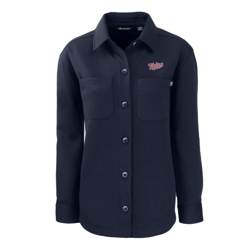 MLB Minnesota Twins Cooperstown Collection Roam Eco Knit Full-Snap Shacket