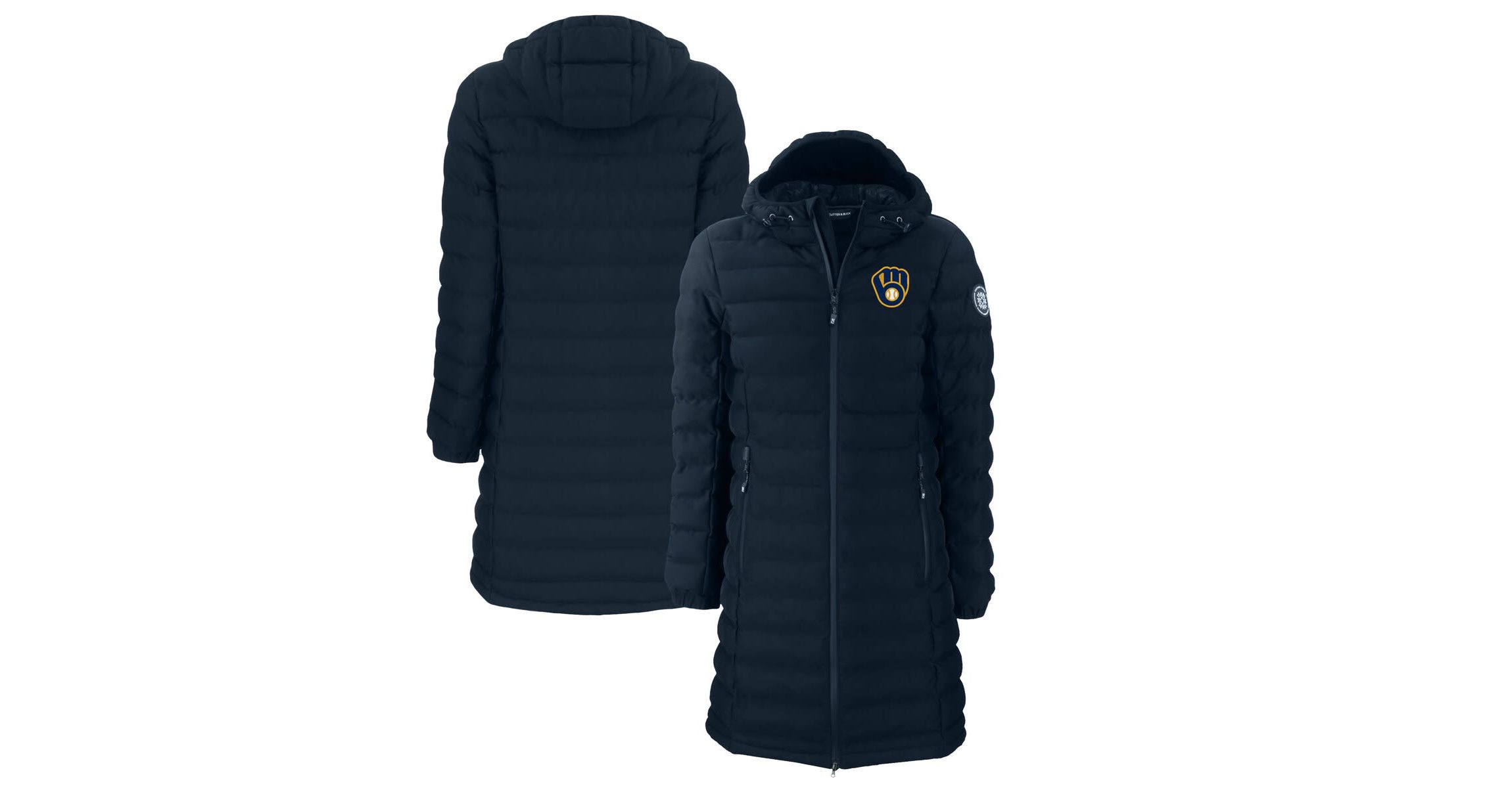 MLB Milwaukee Brewers Mission Ridge Repreve Eco Insulated Full-Zip Long Puffer Jacket