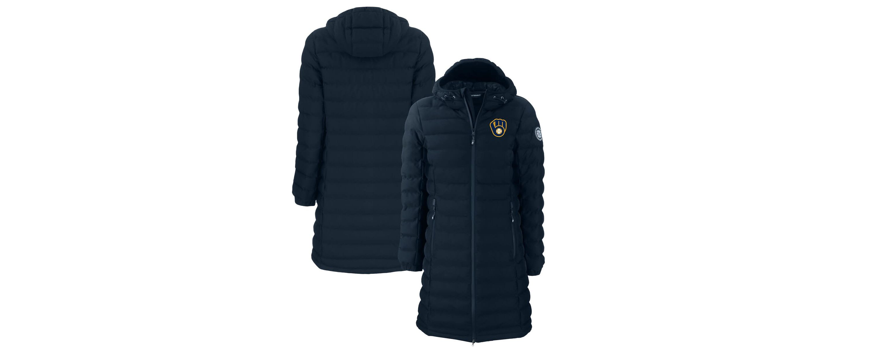 MLB Milwaukee Brewers Mission Ridge Repreve Eco Insulated Full-Zip Long Puffer Jacket
