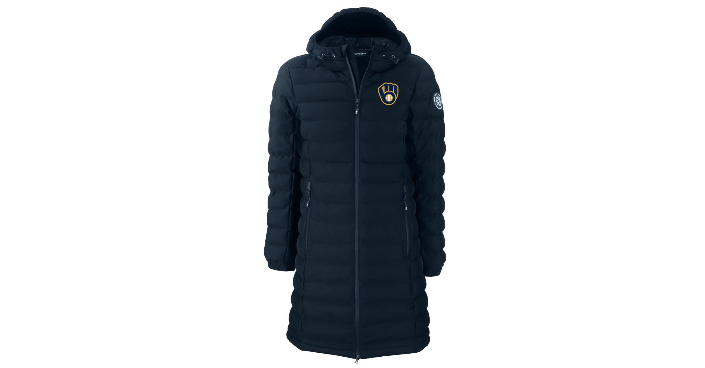 MLB Milwaukee Brewers Mission Ridge Repreve Eco Insulated Full-Zip Long Puffer Jacket