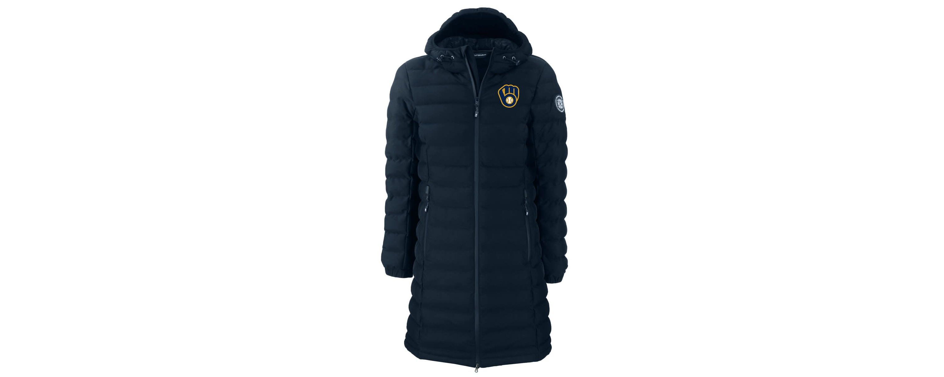 MLB Milwaukee Brewers Mission Ridge Repreve Eco Insulated Full-Zip Long Puffer Jacket