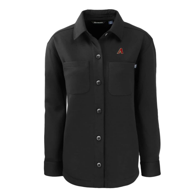 MLB Arizona Diamondbacks Roam Eco Knit Tri-Blend Full-Snap Shacket