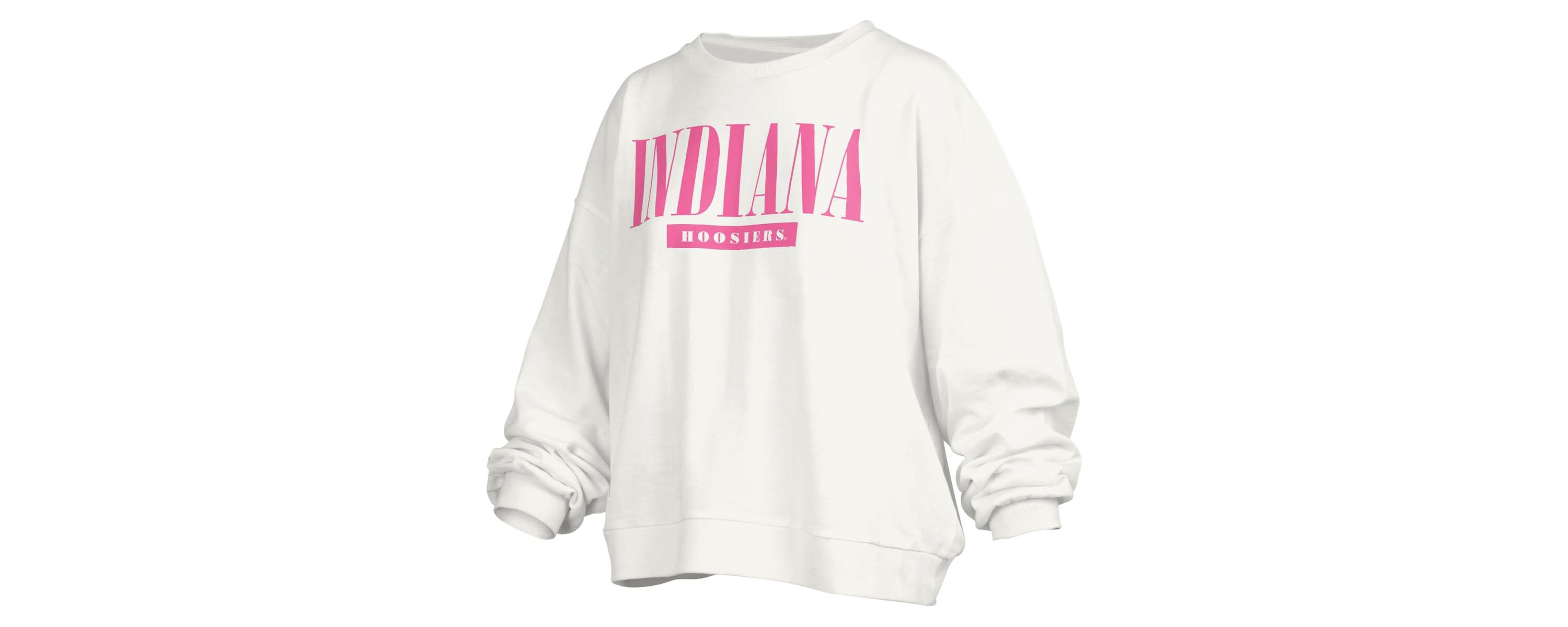 NCAA Indiana Hoosiers Sutton Janise Waist Length Oversized Pullover Sweatshirt