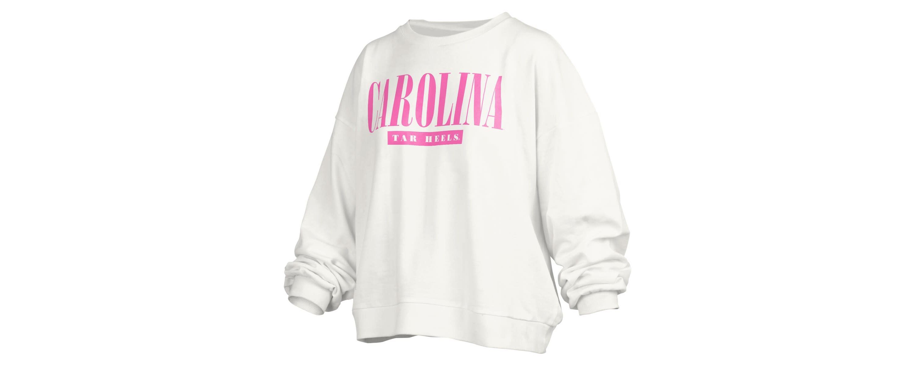 NCAA North Carolina Tar Heels Sutton Janise Waist Length Oversized Pullover Sweatshirt