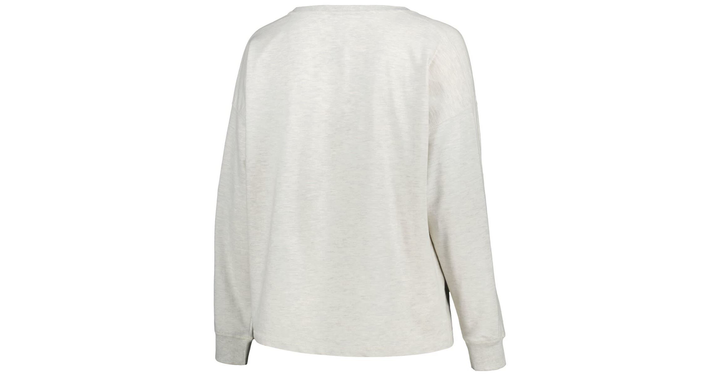 NCAA Wisconsin Badgers Plus Size Distressed Arch Over Logo Neutral Boxy Pullover Sweatshirt