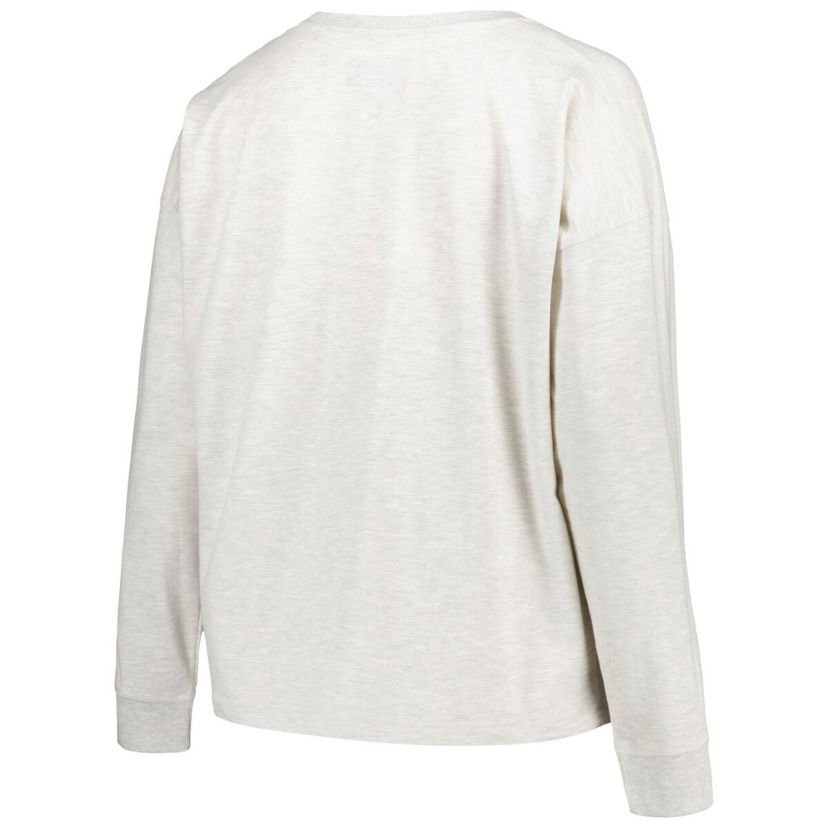 NCAA Nebraska Huskers Plus Size Distressed Arch Over Logo Neutral Boxy Pullover Sweatshirt
