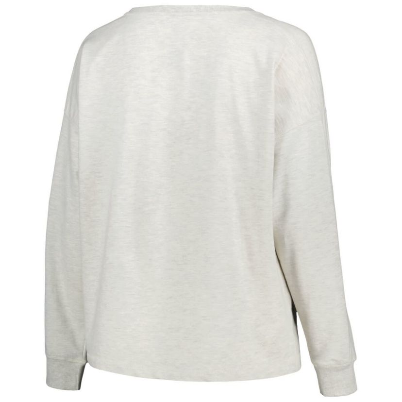 NCAA Michigan Wolverines Plus Size Distressed Arch Over Logo Neutral Boxy Pullover Sweatshirt