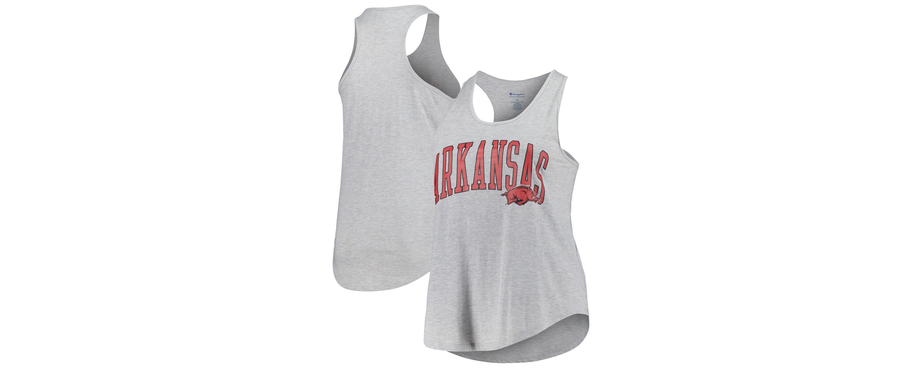 NCAA Arkansas Razorbacks Arch Logo Racerback Scoop Neck Tank Top