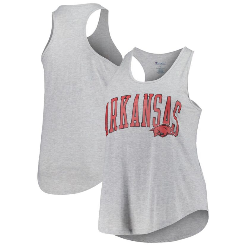 NCAA Arkansas Razorbacks Arch Logo Racerback Scoop Neck Tank Top