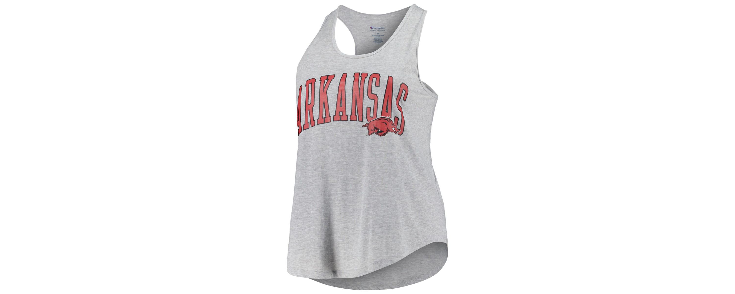 NCAA Arkansas Razorbacks Arch Logo Racerback Scoop Neck Tank Top