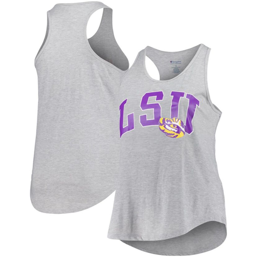 NCAA LSU Tigers Arch Logo Racerback Scoop Neck Tank Top