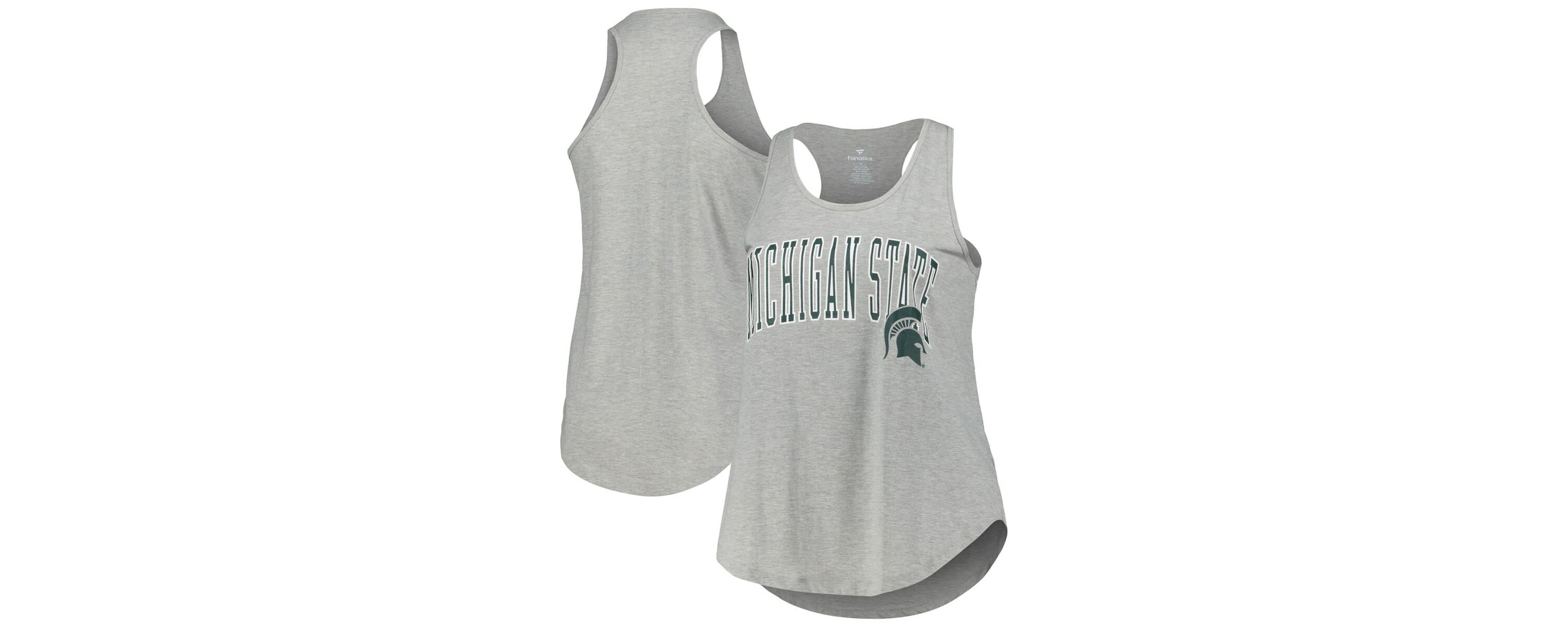 NCAA Michigan State Spartans Arch Logo Racerback Scoop Neck Tank Top