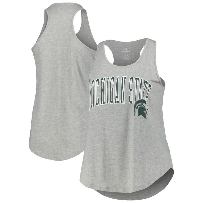 NCAA Michigan State Spartans Arch Logo Racerback Scoop Neck Tank Top