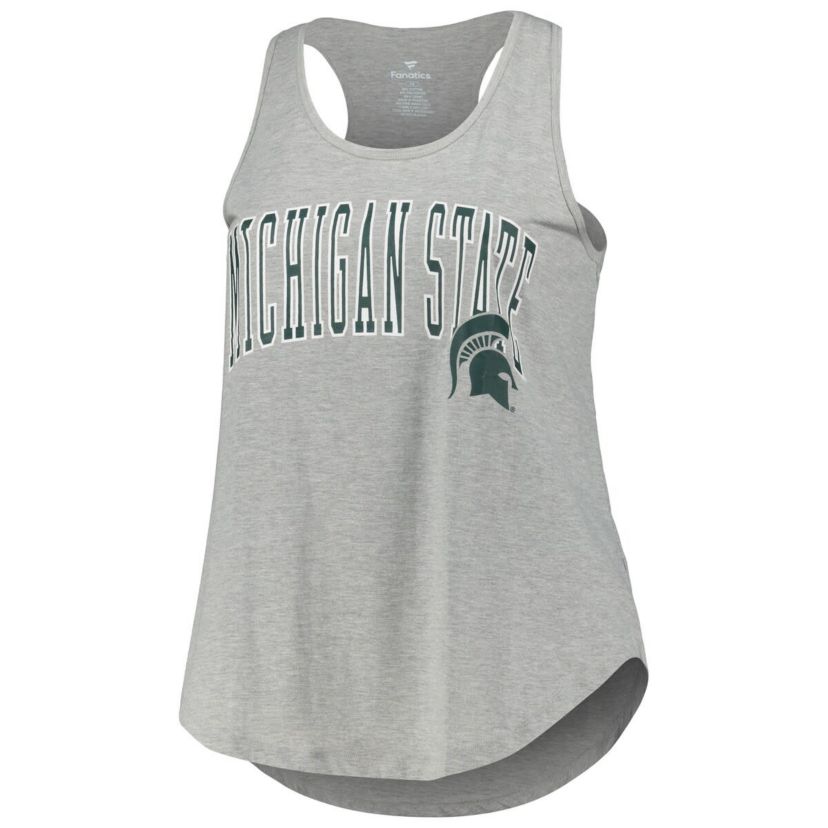 NCAA Michigan State Spartans Arch Logo Racerback Scoop Neck Tank Top