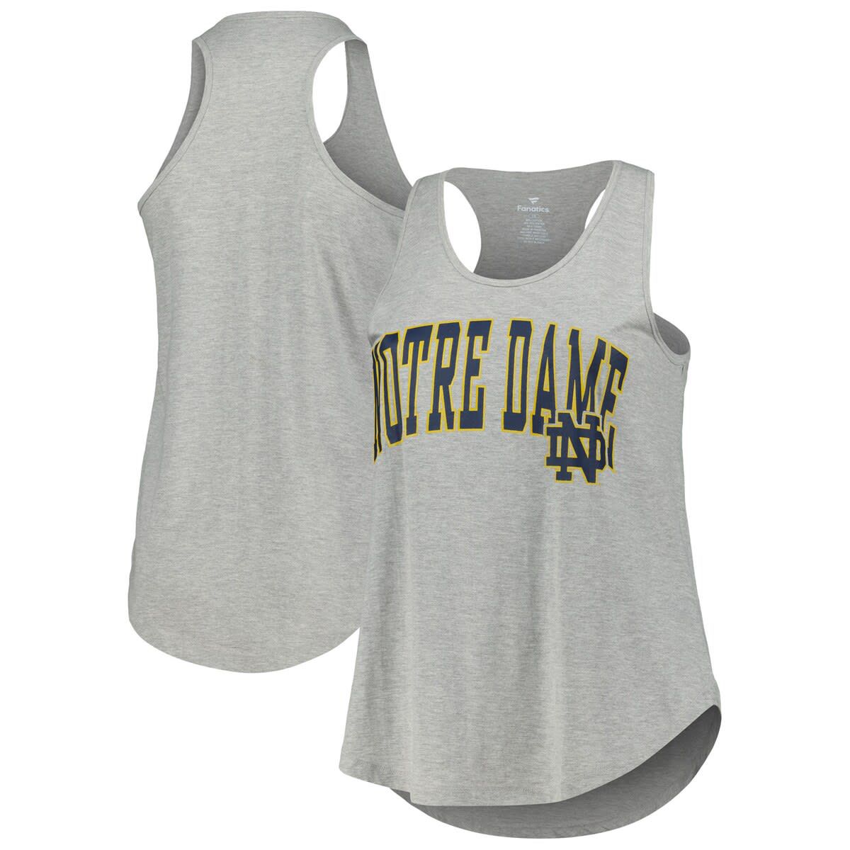 NCAA Notre Dame Fighting Irish Arch Logo Racerback Scoop Neck Tank Top