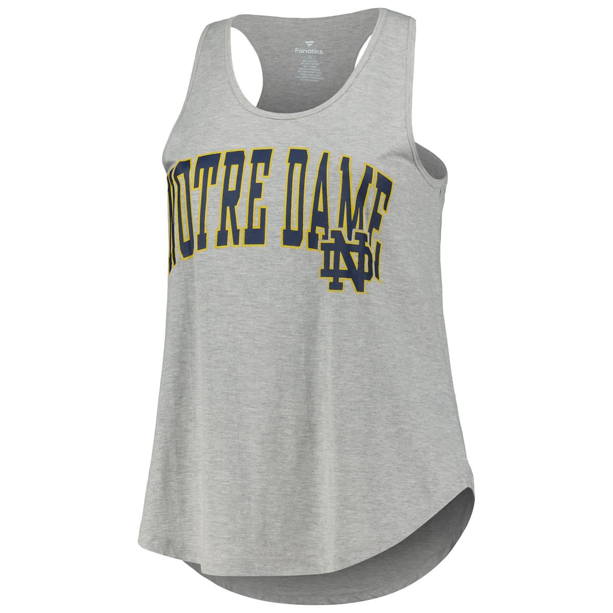 NCAA Notre Dame Fighting Irish Arch Logo Racerback Scoop Neck Tank Top