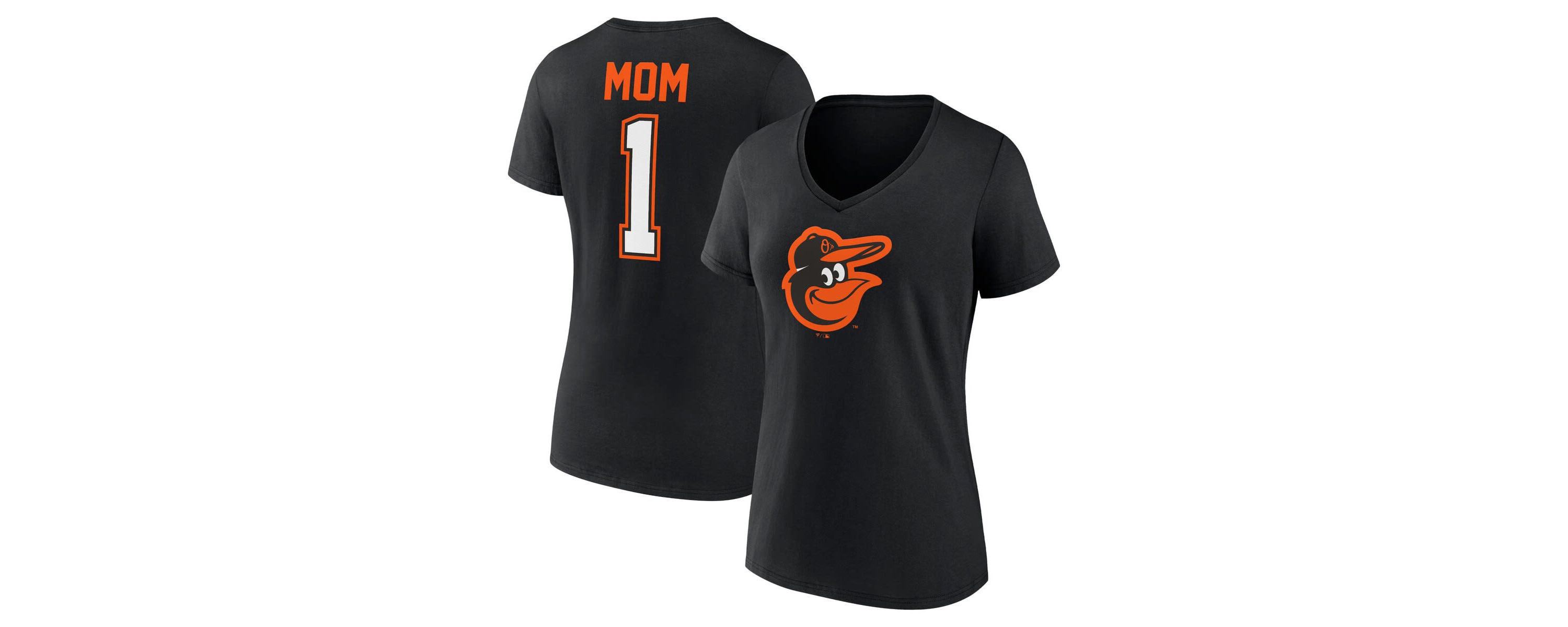 MLB Fanatics Baltimore Orioles Plus Size Mothers Day #1 Mom V-Neck T-Shirt